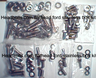 Flathead Ford Cylinder Head Bolts Stainlless Hardware